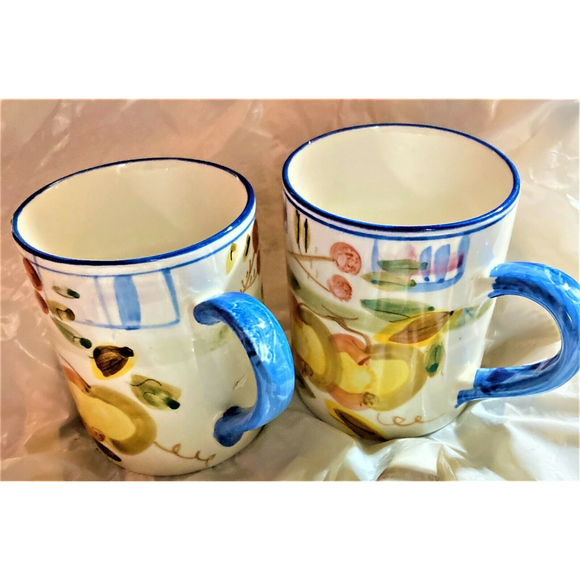 SET OF 2 Royal Norfolk Blue Ceramic Coffee Tea Mugs - Picture 2 of 5